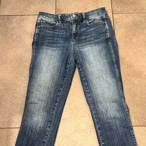 ❤️ White House Black Market Blue Skinny Jeans High Rise Size 2 Women